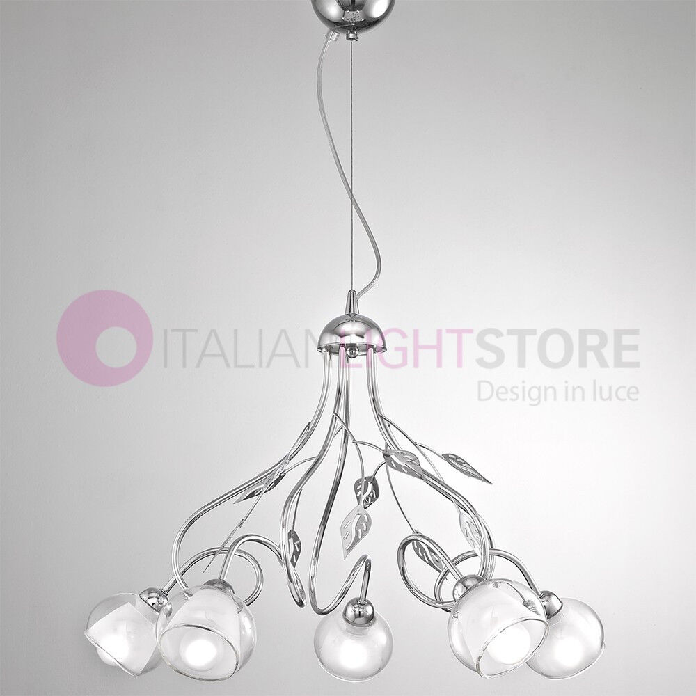 Susy Lampadario Moderno 5 Luci Cromato