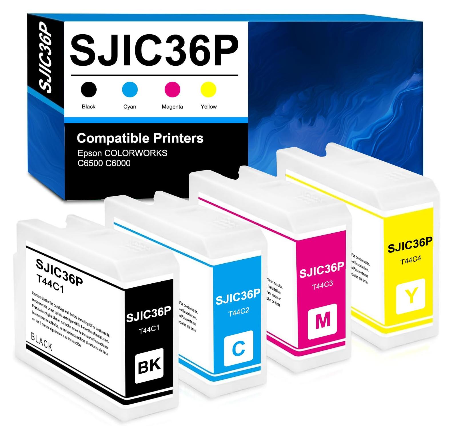 Tintenpatronen SJIC36P, 4 Stück, für ColorWorks C6000 C6500
