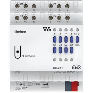 Theben Schaltaktor DM 4-2 T KNX, 4940280, für Smart Home, 4 Kanäle, für Hutschiene, KNX