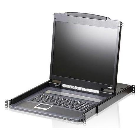Aten CL3000N IT Leichte Single Rail 19"-LCD Konsole (PS/2-USB, VGA) IT-Layout (CL3000N-ATA-2XK06ITG)