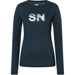 Super Natural, Damen, Funktionsshirt, Cross Country Logo (XS), Blau