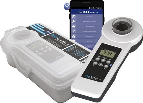 Water ID PoolLab 1.0 Photometer Photometer Chlor, Alkalinität, pH-Wert, Aktivsauerstoff, Cyanursäure, Brom, Chlordioxid, Ozon