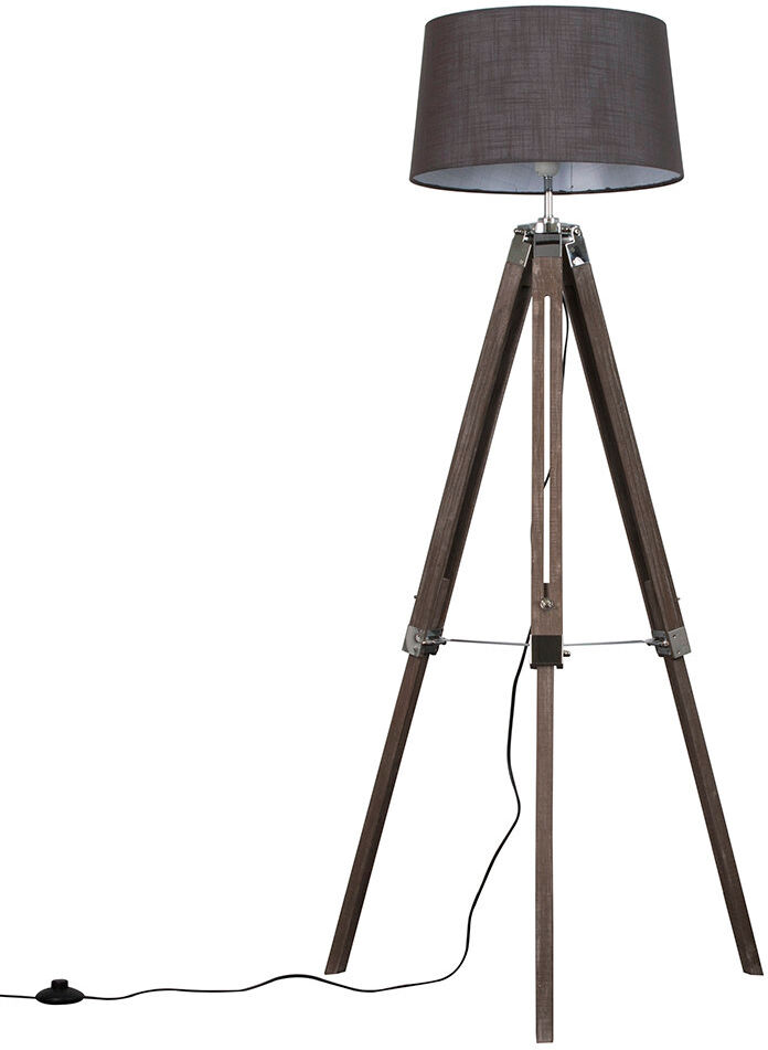 Brayden Studio Bella Vista 145.5cm Tripod Floor Lamp Grey 145.5cm H X 72cm W X 65cm D