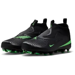 NIKE Jr. Phantom 6 Academy FG/MG Fußballschuhe Kinder 001 - black/illusion green-black 34