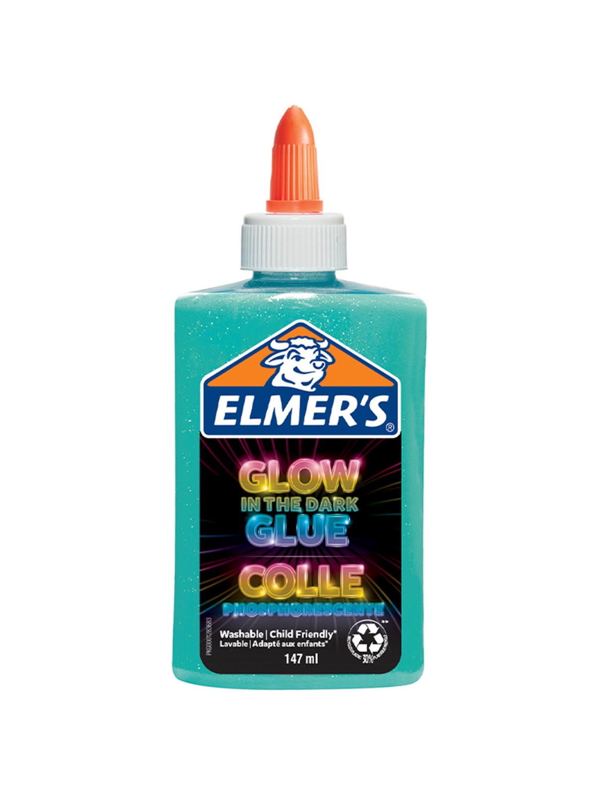 Elmer's nachtleuchtender Flüssigkleber | blau | 147 ml