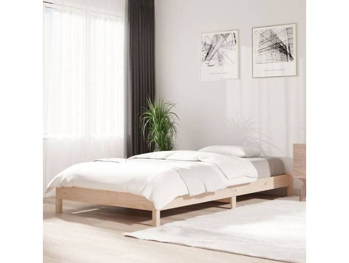 Lit simple-Lit empilable-sans matelas-90x190 cm-bo Lit empilable sans matelas 90x190 cm - bois de pin massif 17009