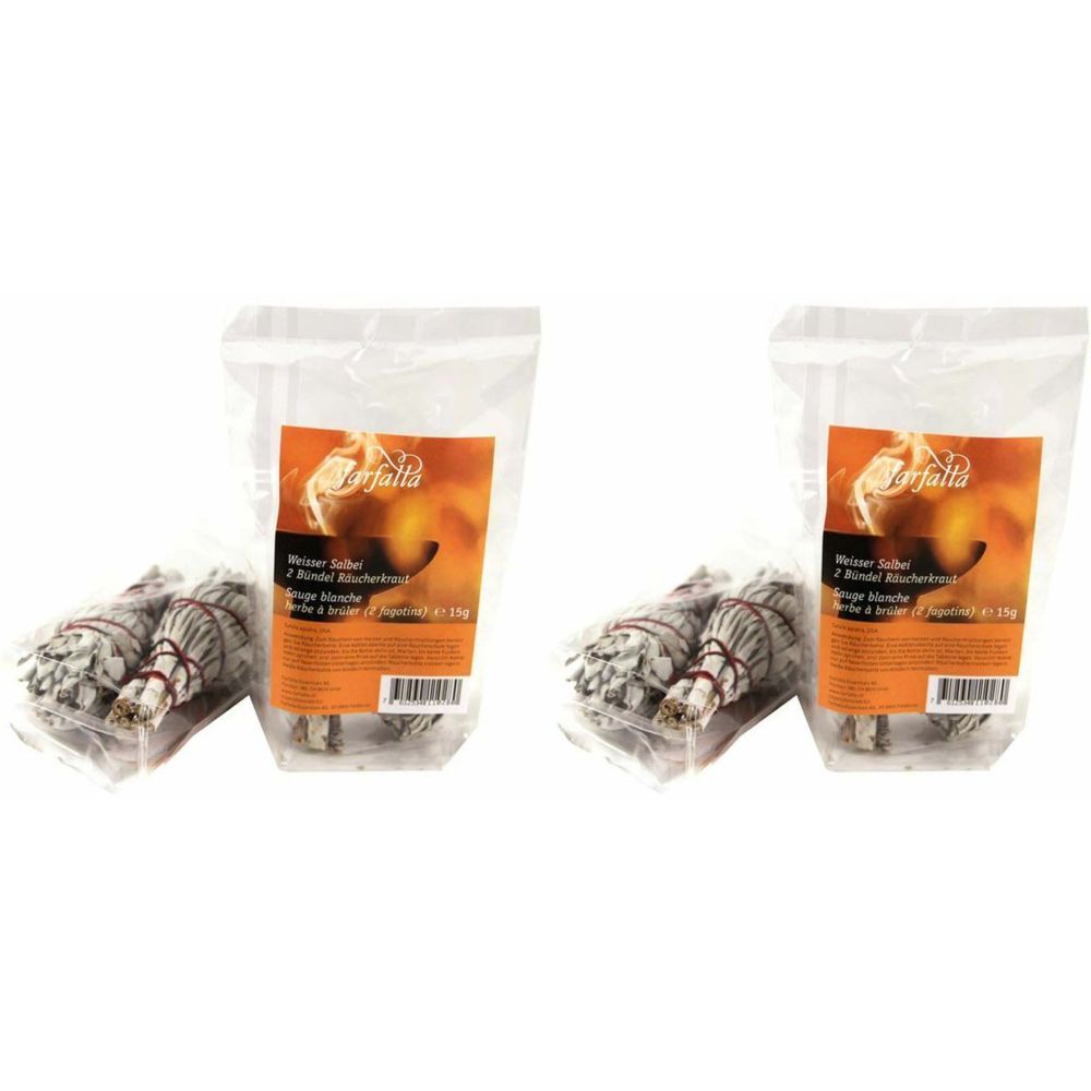 Farfalla Räucherung Weisser Salbei 2 Bündel à 15 g 2x2x15 Tee