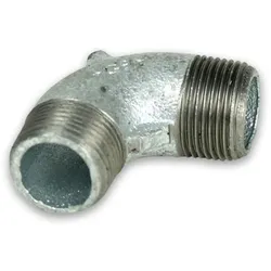 Temperguss Gewindefitting 90° Winkel (AG/AG) (Ausführung: 3/4''AG)