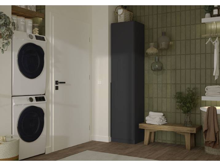 Armoire Avena 47cm Gris/Gris métallisé
