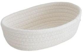 HomeDecorAndMore LLC Nordic Cotton Rope Woven Storage Baskets, Desktop Organizer For Sundries, Keys & Cosmetics white large