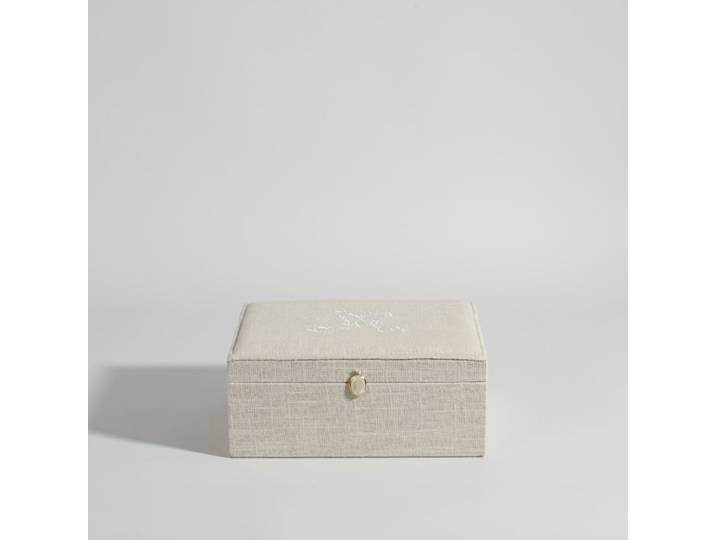 Schmuckkästchen in Creme, H 10 cm