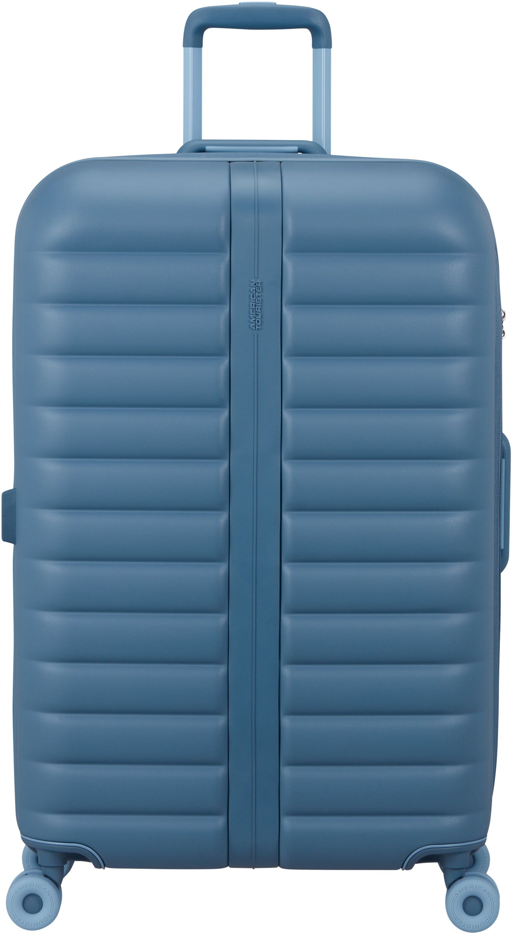American Tourister Neovibe 78cm Spinner 4-Wheel Expandable Large Suitcase - Steel Blue