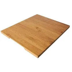 Papstar, Serviergeschirr, Tray für Fingerfood-Spiesse, 250 x 300 mm aus Bambus, mit 120 Löchern für Fingerfood-Spiesse