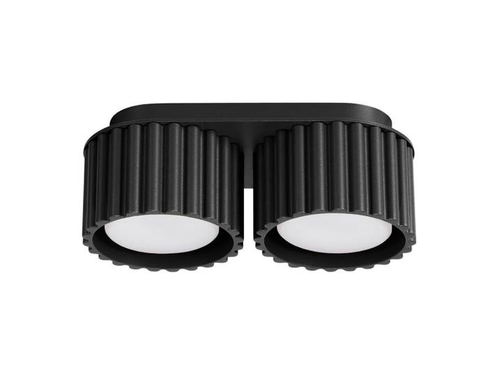 Plafonnier Aluminium Noir Gx53 2 Aura