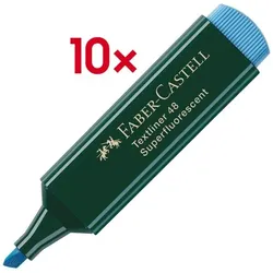 Faber-Castell 10x Textmarker »Textliner 48« blau