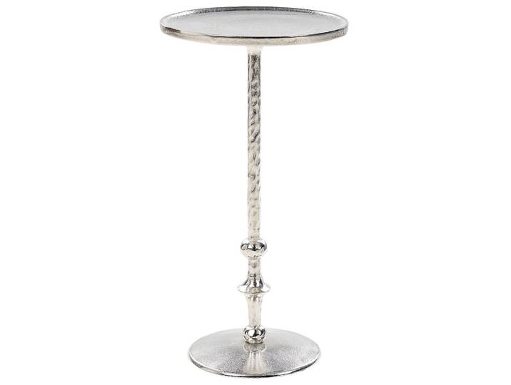 BEISTELLTISCH Aluminium silber rund 32 cm Meda