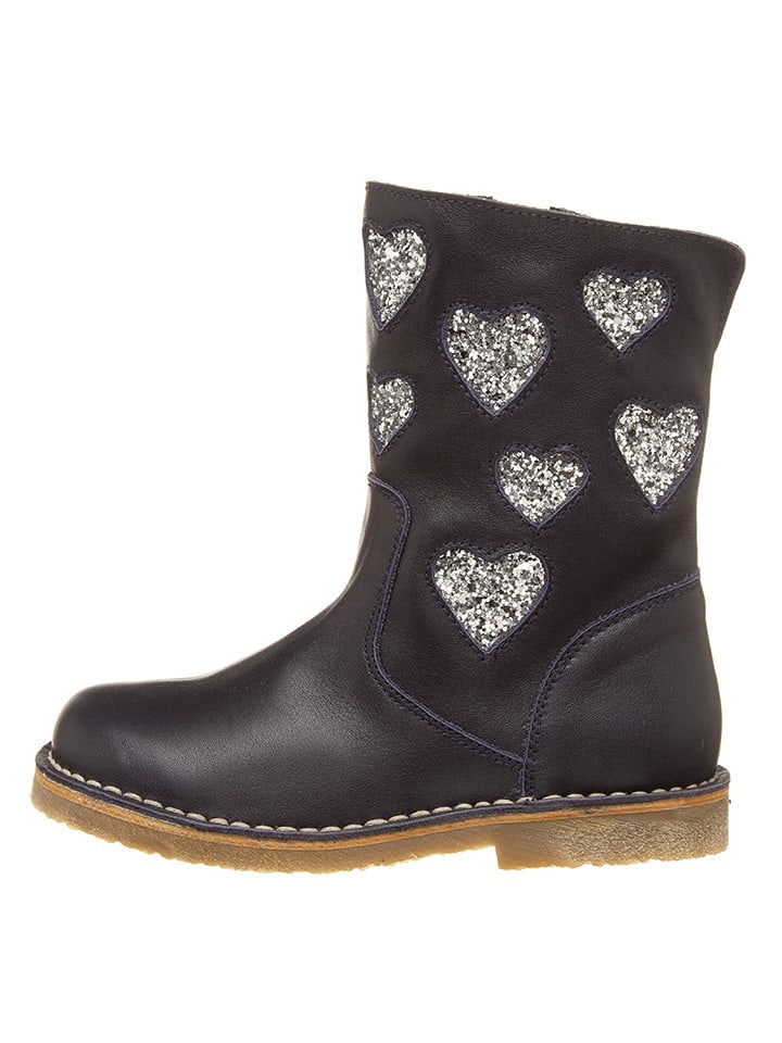 kmins Leder-Stiefel in Dunkelblau - 28