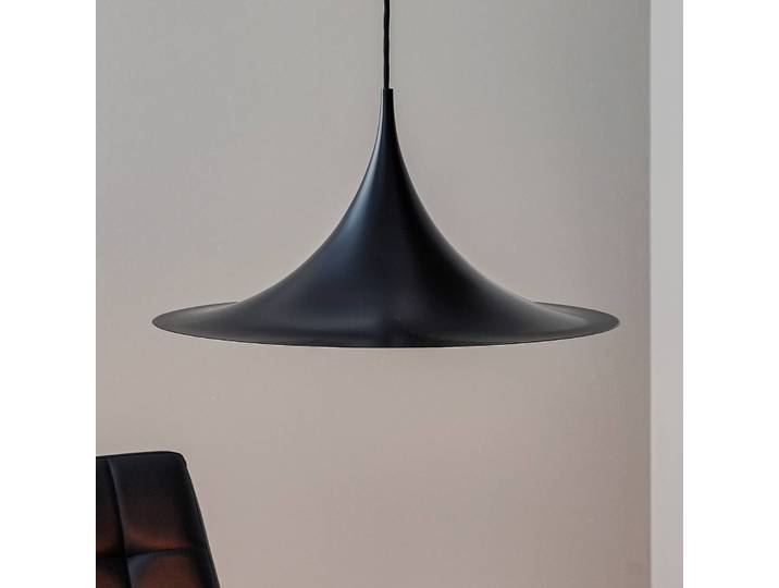 GUBI Designer Hängeleuchte Semi, dimmbar, schwarz, für Wohn- / Esszimmer, Metall, Design
