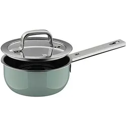 WMF Fusiontec Mineral Pro, Stielkasserolle mit Deckel, 16 cm, Eucalyptus Haze, Pfanne + Kochtopf, Grün
