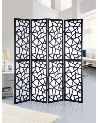 Roundhill Furniture Giyano 4-panel Screen Room Divider