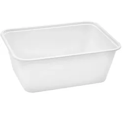 MONOUSO - Schale Rechteckig aus PP Weiß 1.000ml 17x11,5x8,2cm (500 Stück)