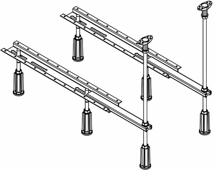 Mauersberger foot frame for bathtubs standard with tub edge support 5301000003