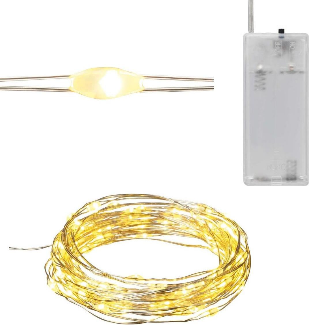 MARTOM Kerstverlichting met 40 witte LED lichtslingers voor decoratie