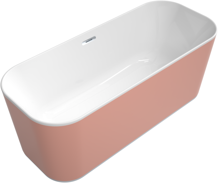 Villeroy und Boch Villeroy & Boch Finion freistehende Badewanne 177FIN7A1BCV201 170x70cm, Design-Ring, Schürze Colour on Demand, weiß, chrom