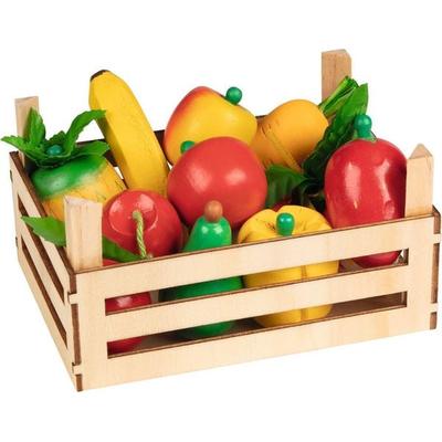 Obst und Gemüse in Kiste,