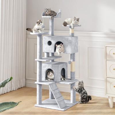 Drop Dash Deals Multi Level Cat Tree Tower With Scratching Posts Sturdy Kitten For Rest And Play Multi Level Cat Tree Tower With Scratching Posts Sturdy Kitten For Rest And Play