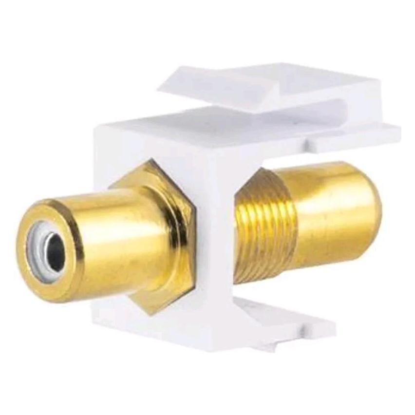 Shiverpeaks S/CONN maximum connectivity Netzwerk Adapter-Keystone Verbinder Cinch-Buchse vergoldet, weiss (08-10065)