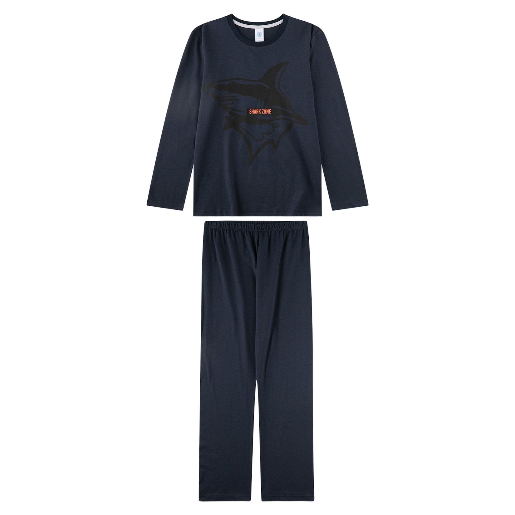 Pyjama Teens Shark Zone lang Jungen Pyjama