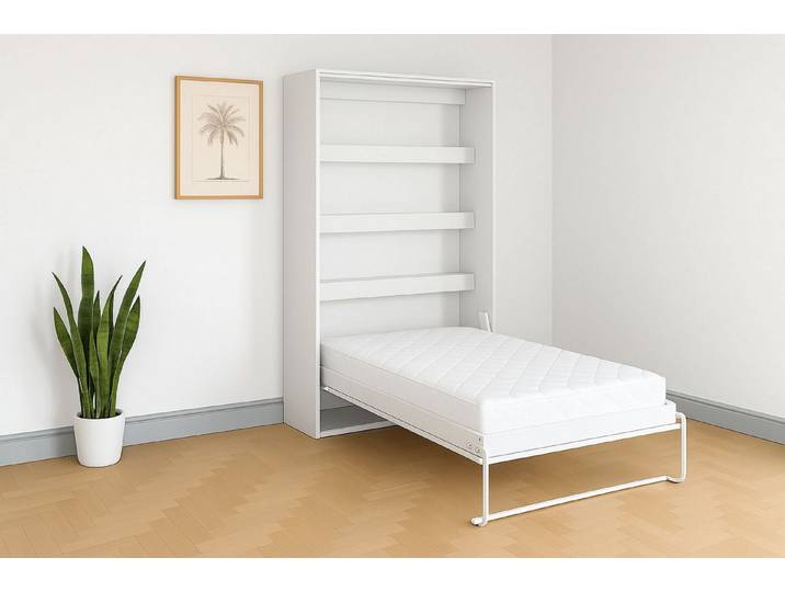 Kaiser Möbel Schrankbett Schrankbett Perfekt vertikales Bett mit Stil und Funktion Klappbett mit LED, vertikalem Mechanismus und platzsparendem Design
