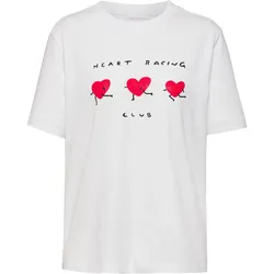 Kleinigkeit Heart Racing T-Shirt Damen | Gr. M | weiß - weiß