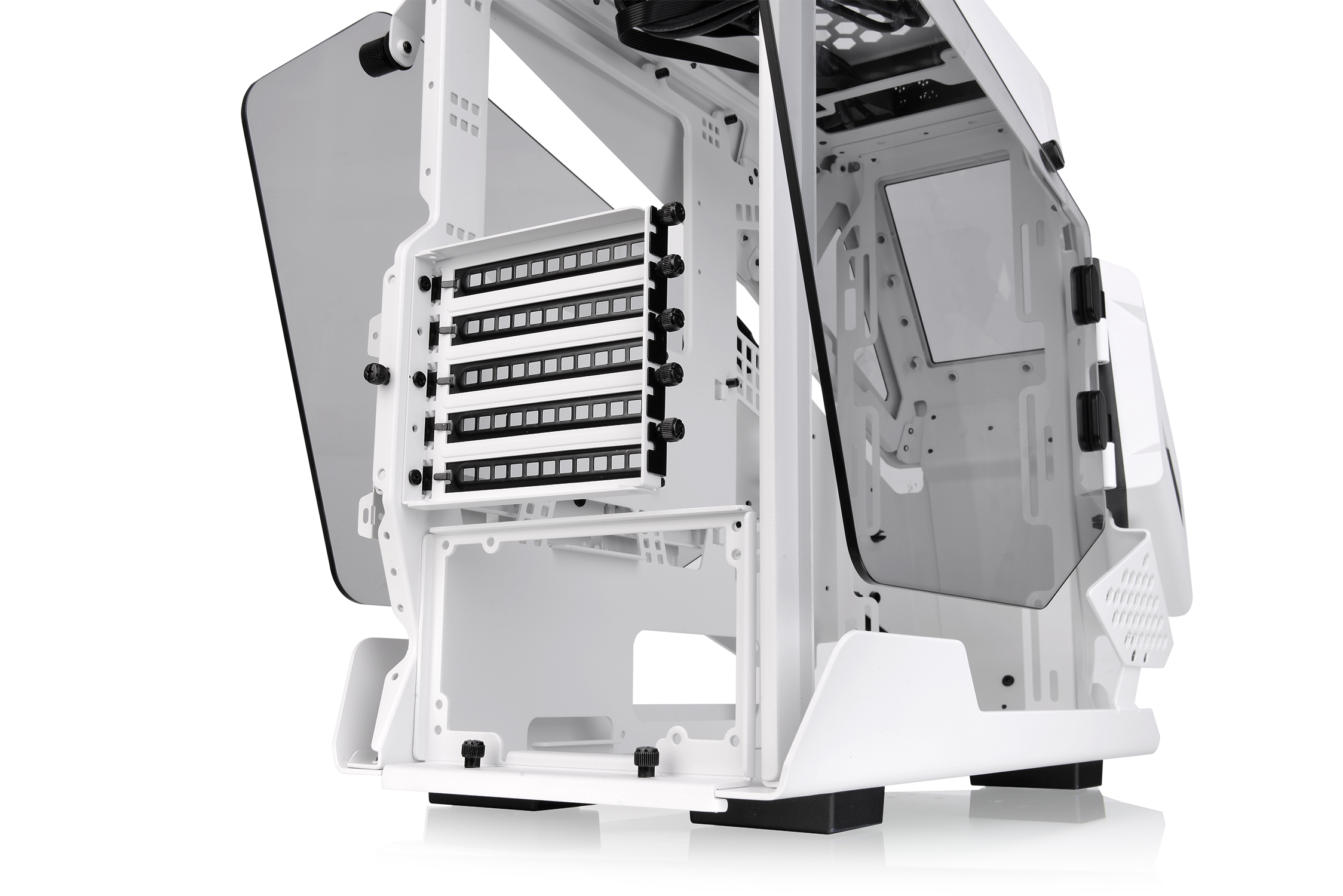 Thermaltake AH T200 Gaming PC Gehäuse Midi-Tower Weiß Seitenfenster