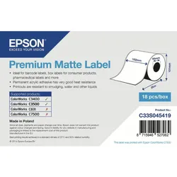 EPSON Prem. Matte Label 102mmx35m Etikettenrolle (endlos)