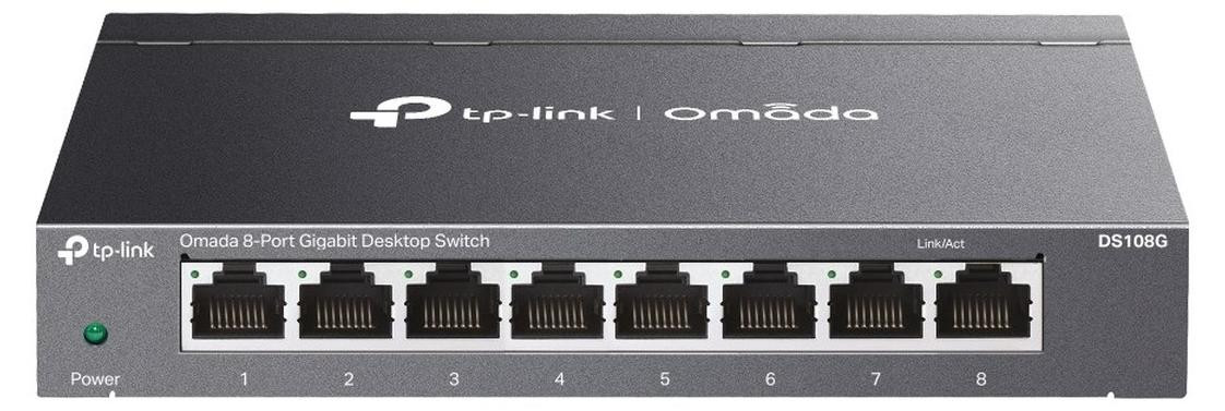TP-Link Omada DS108G Gigabit Ethernet Switch, Onbeheerd, Wandmontabel