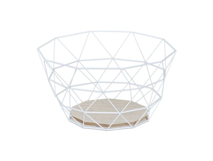 Obstkorb Gitter Design Weiss-Hellbraun
