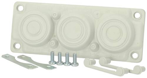 Fibox FMF 3 Kabeldurchführungsplatte Polycarbonat Lichtgrau (RAL 7035) 1St.