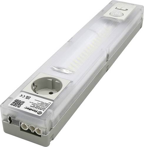 Finder Schaltschrankleuchte LED-Leuchte für den Schaltschrank mit Schuko-Steckdose Transparent, Weiß 6W 1000lm 120° 230 V/AC