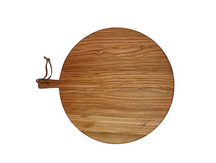 Bérard Käsebrett Olivenholz, Ø 40 cm, rundes Schneidbrett, 1,7 cm dick