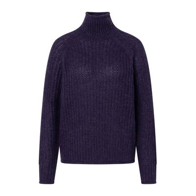 Stehkragenpullover JOOP "Korala", Damen, Gr. 36, schwarz lila, Strick, Obermaterial: 47% Nylon, 34% Alpaka, 19% Wolle, Rippbündchen, Pullover Stehkragenpullover, mit Alpaka-Wolle