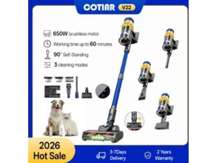 COTIAR V22 650W 55KPA Draadloze stofzuiger Zuigkracht Handheld huishoudapparaat Draagbare stofzuiger Verwijderbare batterij