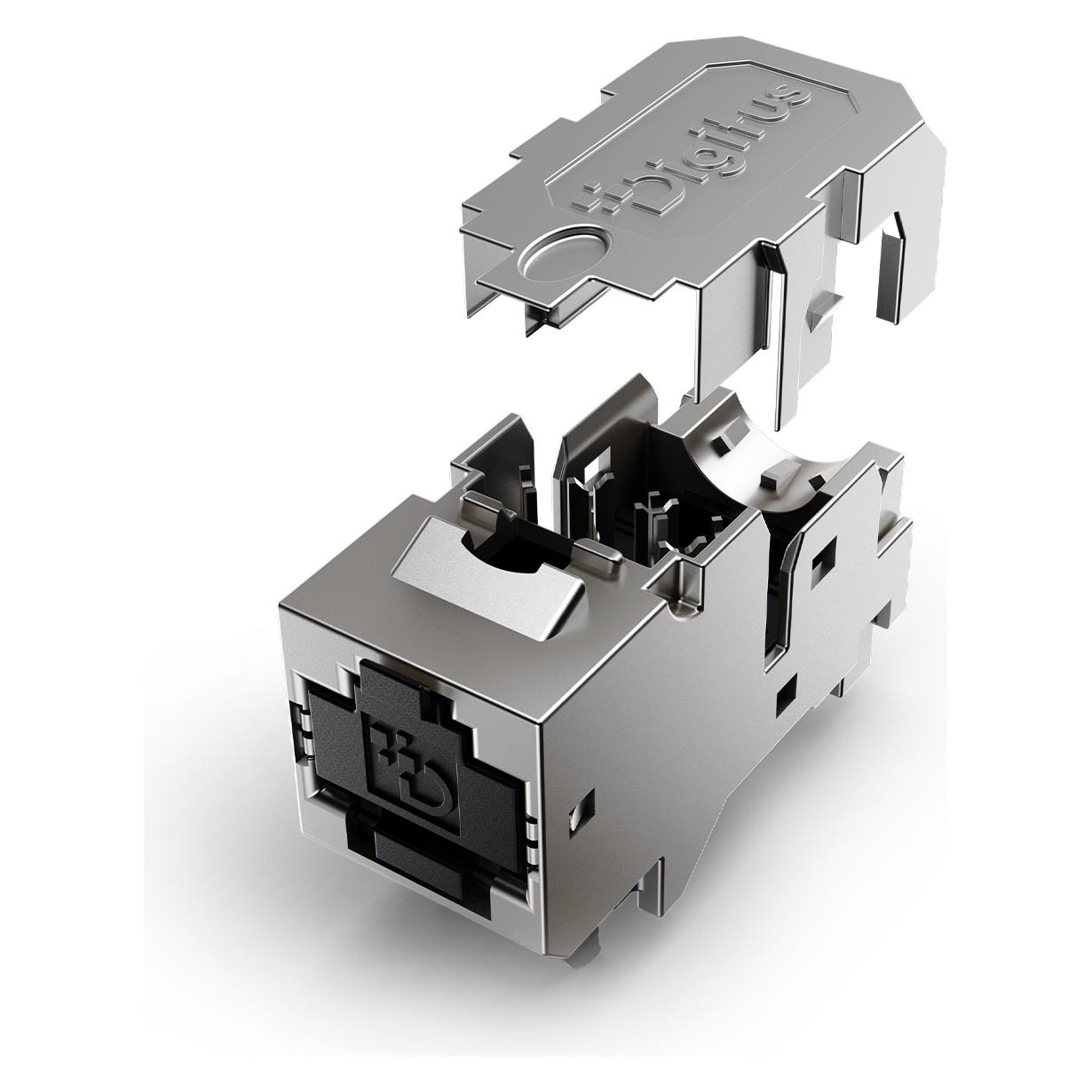 Digitus CAT6A Premium Komponentenebene Keystone Modul, geschirmt, werkzeugfreie Montage, 12 Stk. (Keystone Modul) (DN-93625-12)