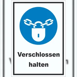 HB-Druck Verschlossen halten Aufkleber A3 (297x420mm)