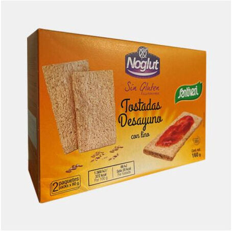 SANTIVERI NOGLUT TOSTAS COM LINHO BIO S/ GLUTEN 160g
