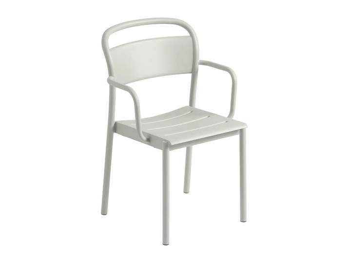 Muuto Linear steel armchair Armstuhl Grey (RAL 7044)