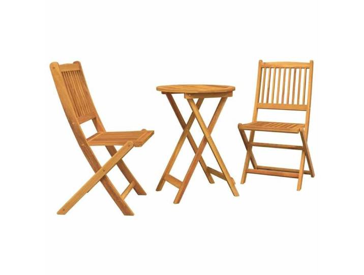 {Soldes d'été} - Marron - Ensemble bistro de jardin - 3 pièces - Marron - bois d'Acacia Massif - Mobilier de terrasse EU655034342