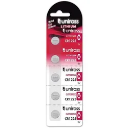 Uniross Lithium-Knopfbatterie Cr1225 3V Blister*5 Box 1 Einheiten