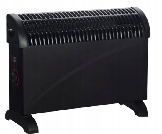 Volteno Elektrische convectorverwarmer met thermostaat, zwart, 2000W
